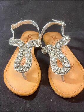 Naughty Monkey Silver Embellished Sandals